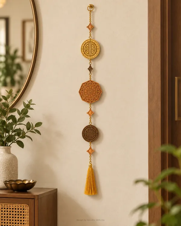 Metal_Gold_Tone_Geometric_Medallion_Tassel_Hanging_Decor