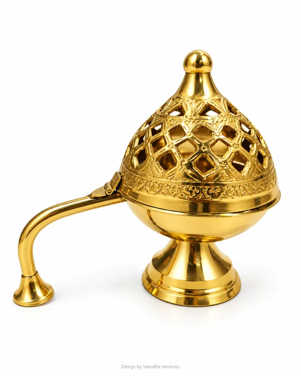 Brass_Traditional_Ornate_Domed_Handheld_Incense_Burner