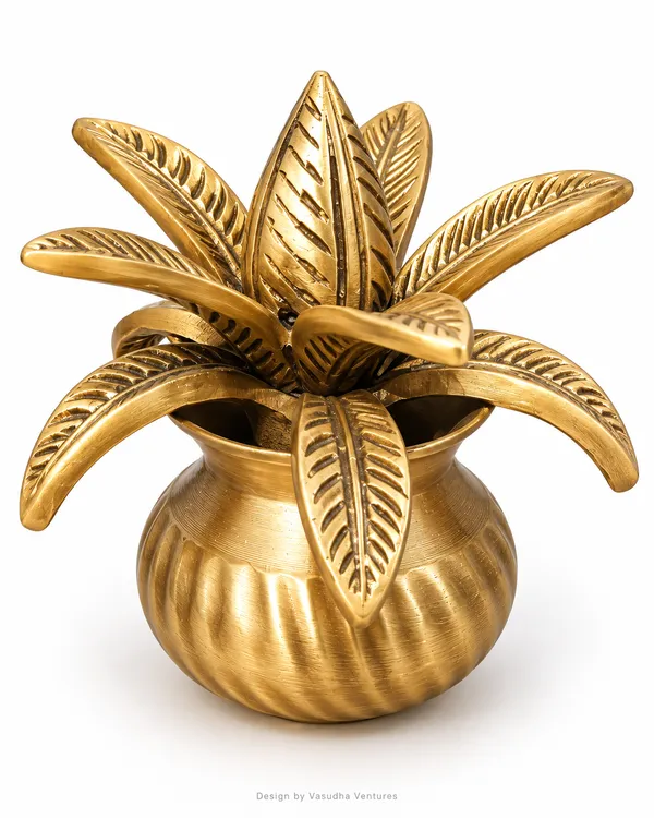 Brass_Traditional_Leaf_Design_Decorative_Flower_Pot