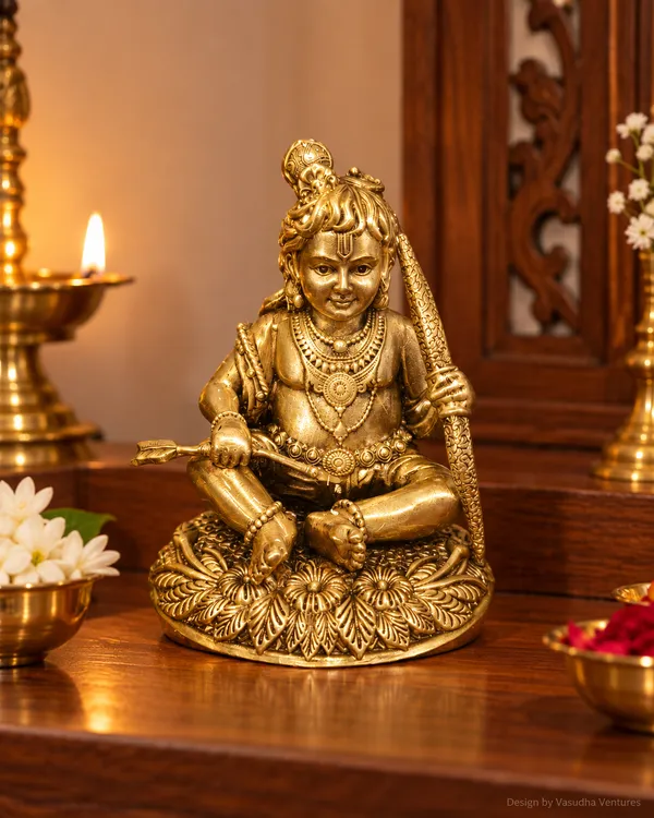 Gold_Tone_Traditional_Lord_Rama_Idol