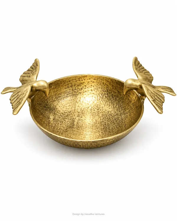 Brass_Decorative_Hammered_Bird_Handle_Bowl