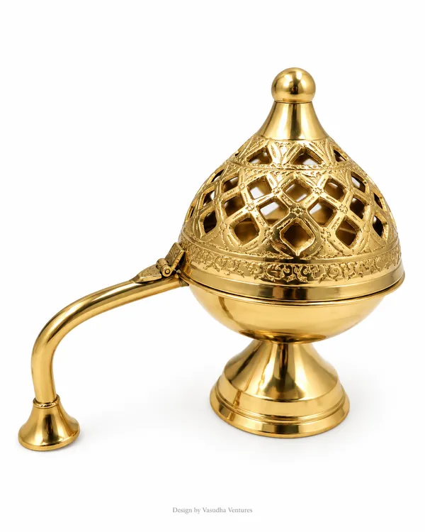 Brass_Traditional_Ornate_Domed_Handheld_Incense_Burner