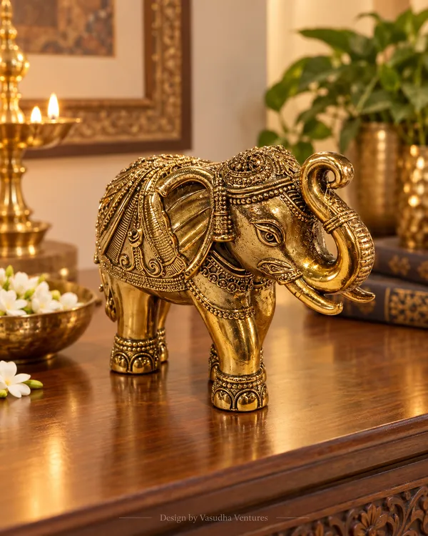 Metal_Traditional_Ornate_Elephant_Figurine