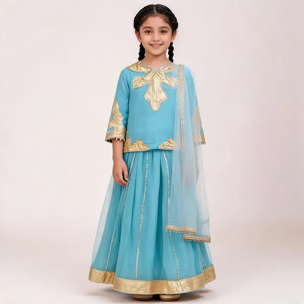 Blue_Ethnic_Lehenga_Choli_Set_for_Girls