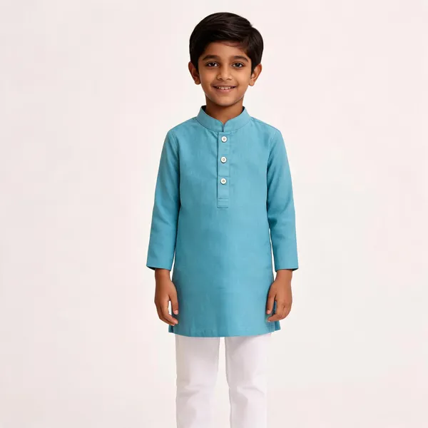 Blue_Printed_Kurta_Set_for_Boys