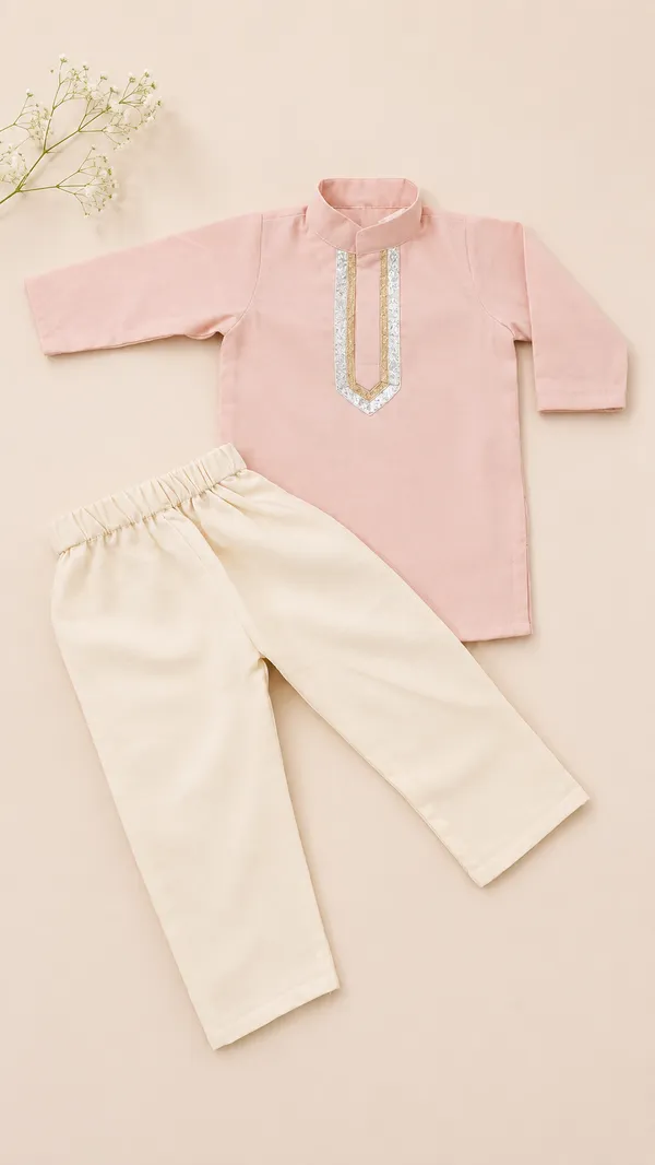 Pink_Kurta_With_Cream_Pajama_Set_for_Boys