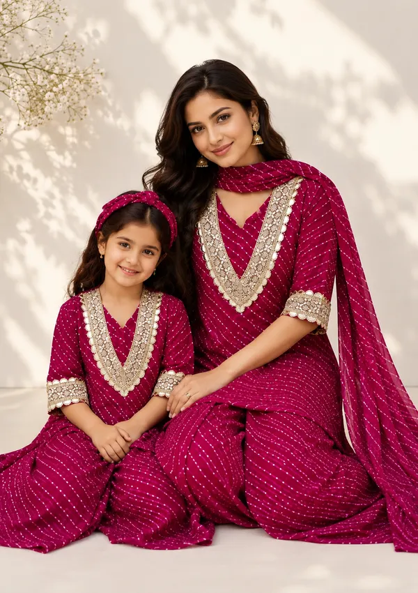 Magenta_Printed_Kurta_Sharara_Set_for_Women_And_Girls