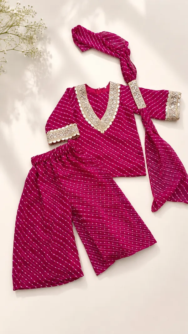 Magenta_Printed_Kurta_Sharara_Set_for_Women_And_Girls