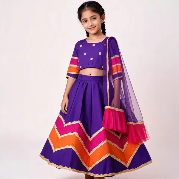 Purple_Traditional_Lehenga_Choli_Set_for_Girls