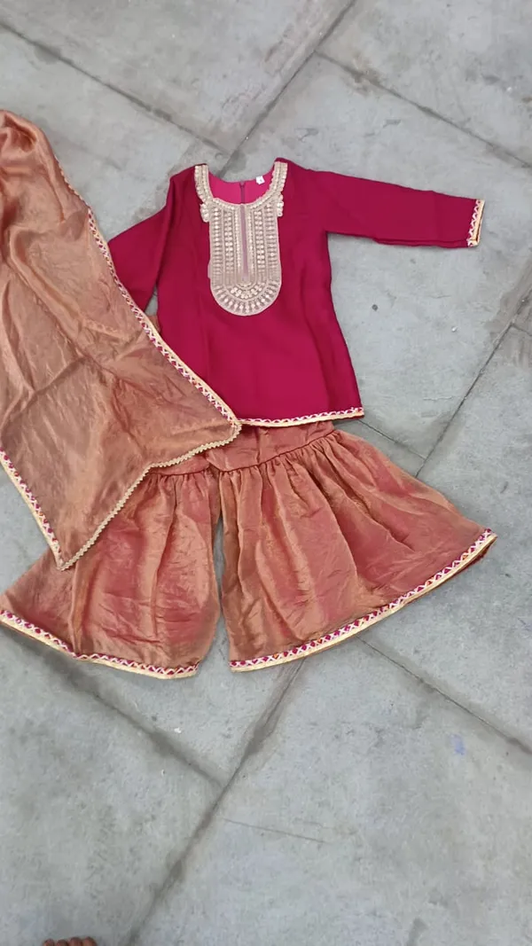 Pink_Traditional_Kurta_Sharara_Set_for_Girls