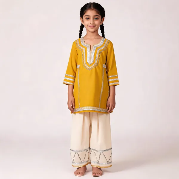 Yellow_Embroidered_Kurta_Set_for_Girls