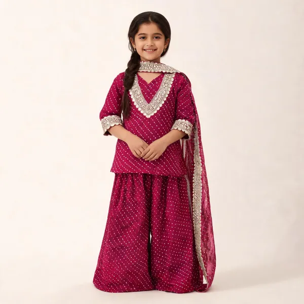 Magenta_Printed_Kurta_Sharara_Set_for_Women_And_Girls