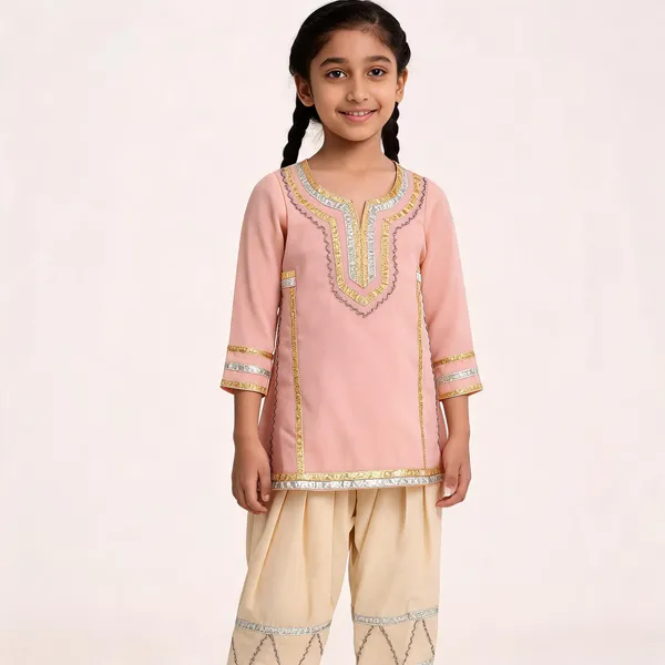 Pink_Embroidered_Kurta_Set_for_Girls