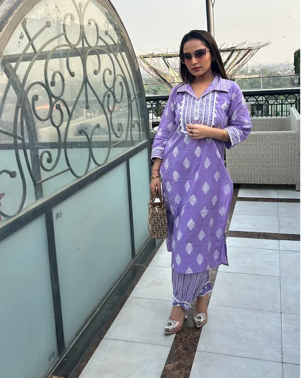 Purple_Cotton_Kurta_Set_For_Women