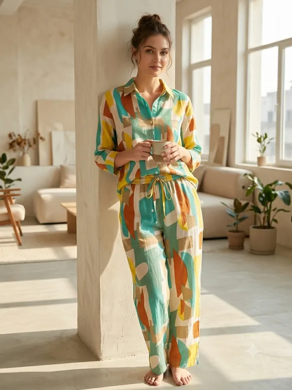 Multicolour_Cotton_Straight_Kurta_Set_For_Women