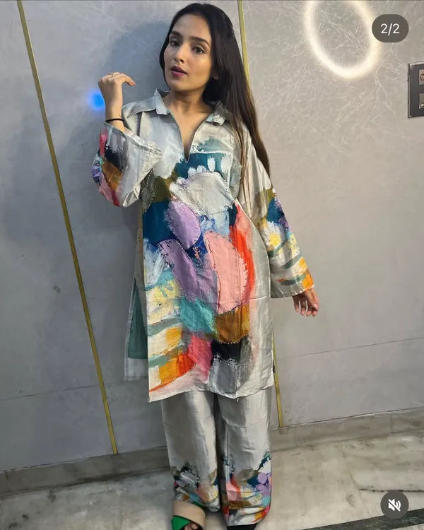 Multicolour_Crepe_Kurta_Set_For_Women