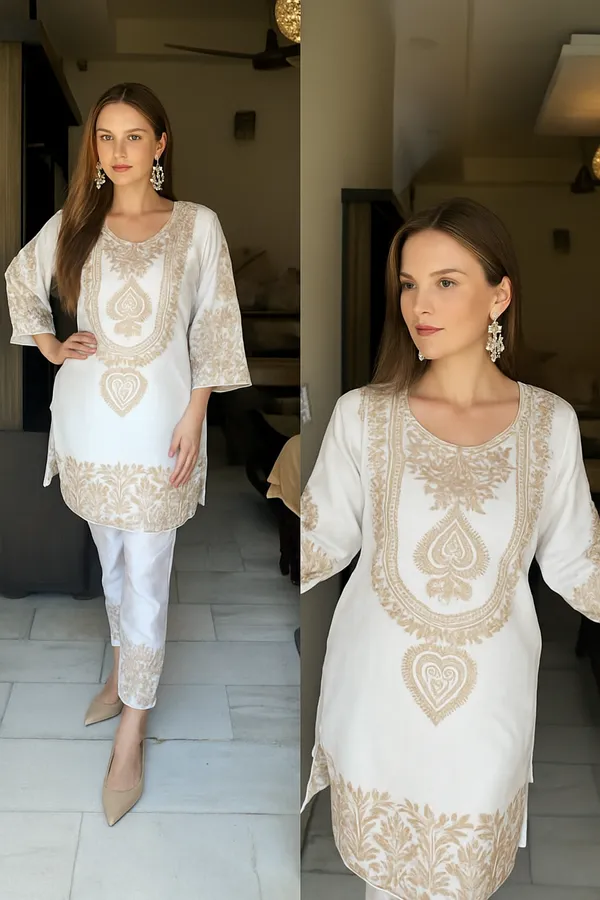 White_Crepe_Straight_Kurta_Set_For_Women