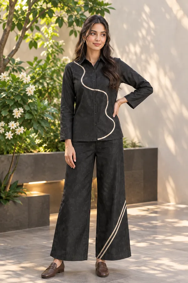 Grey_Denim_Cotton_Kurta_Set_For_Women