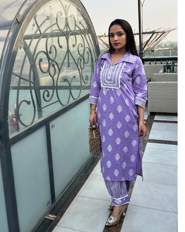 Purple_Cotton_Kurta_Set_For_Women