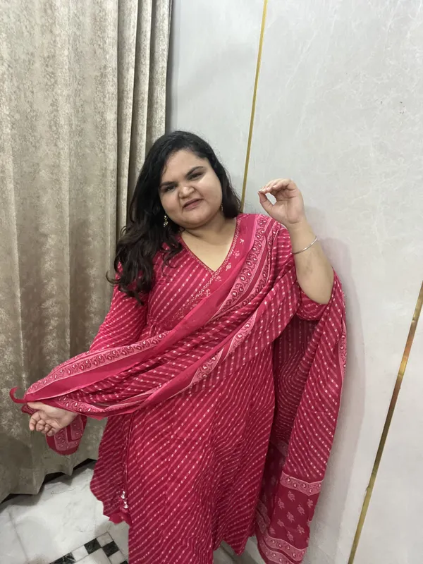 Red_Pure_Cotton_Kurta_Set_For_Women