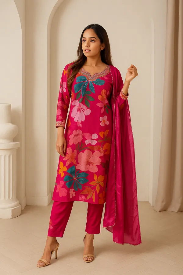 Red_Cotton_Straight_Salwar_Suit_Set_For_Women