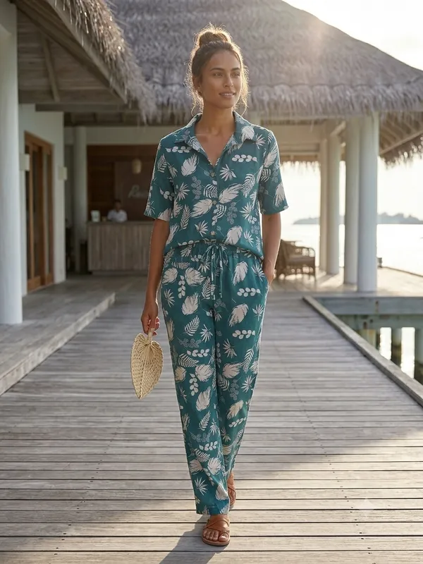 Blue_Cotton_Kurta_Pant_Co_Ord_Set_For_Women