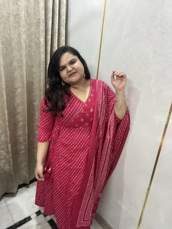 Red_Pure_Cotton_Kurta_Set_For_Women