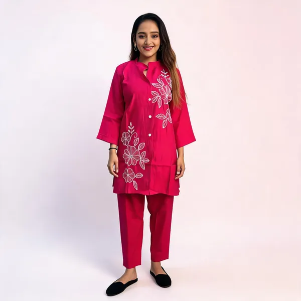 Red_Crepe_Shirt_And_Trouser_Co_Ord_Set_For_Women