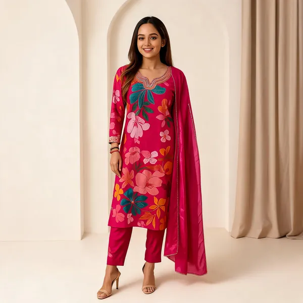 Red_Cotton_Straight_Salwar_Suit_Set_For_Women