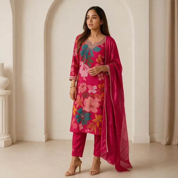 Red_Cotton_Straight_Salwar_Suit_Set_For_Women