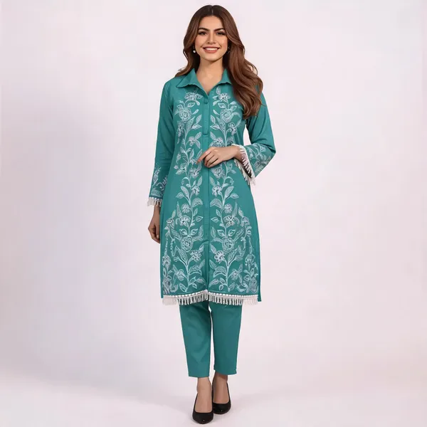 Blue_Cotton_Straight_Kurta_Set_For_Women