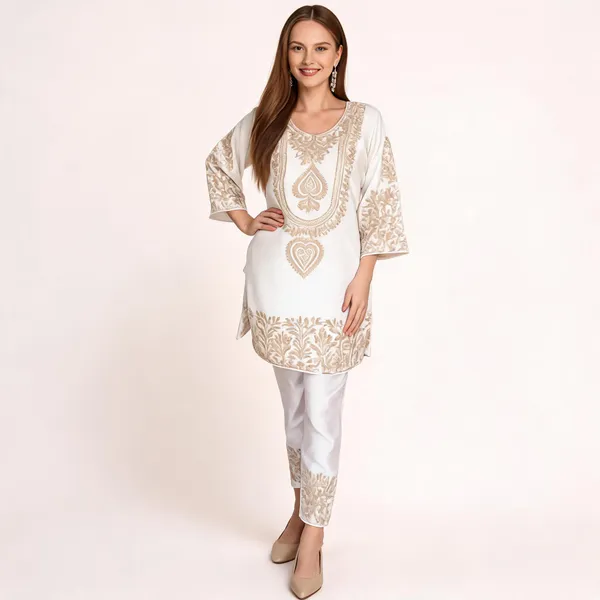 White_Crepe_Straight_Kurta_Set_For_Women