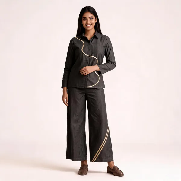 Grey_Denim_Cotton_Kurta_Set_For_Women