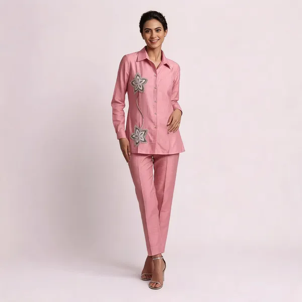 Pink_Crepe_Straight_Kurta_For_Women