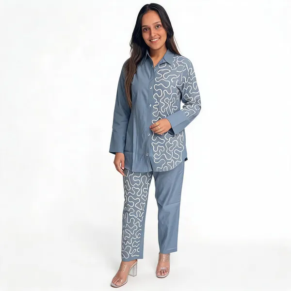 Blue_Cotton_Shirt_And_Pant_Co_Ord_Set_For_Women