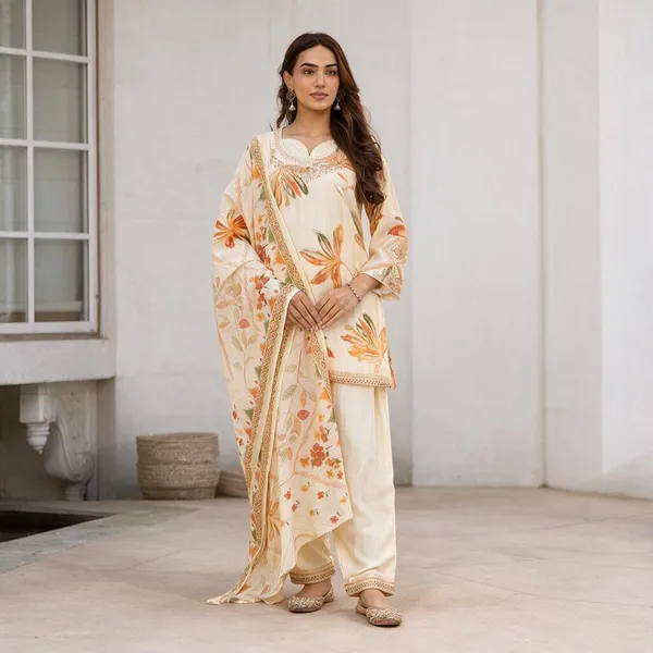 White_Mul_Chanderi_Ethnic_Suit_Set_For_Women