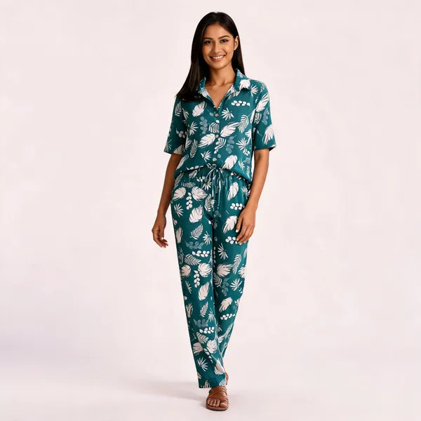 Blue_Cotton_Kurta_Pant_Co_Ord_Set_For_Women