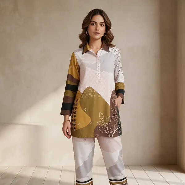 Multicolour_Cotton_Straight_Kurta_Set_For_Women