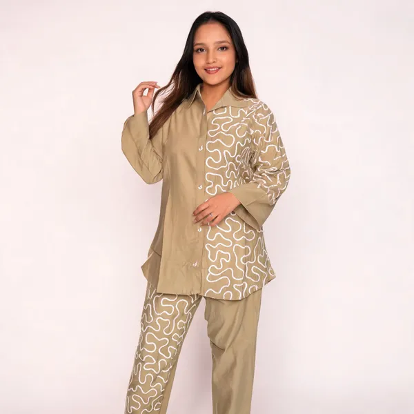 Beige_Cotton_Straight_Suit_Set_For_Women