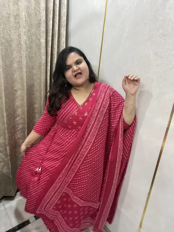 Red_Pure_Cotton_Kurta_Set_For_Women