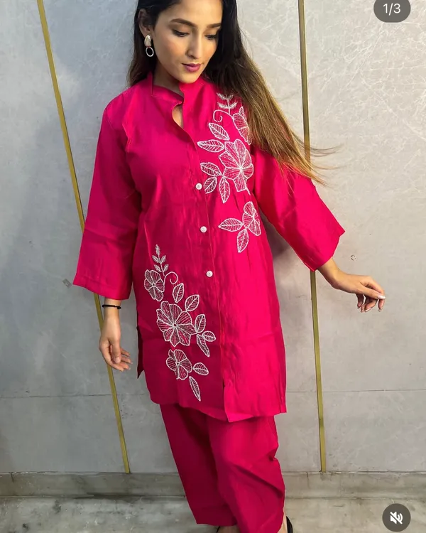 Red_Crepe_Shirt_And_Trouser_Co_Ord_Set_For_Women