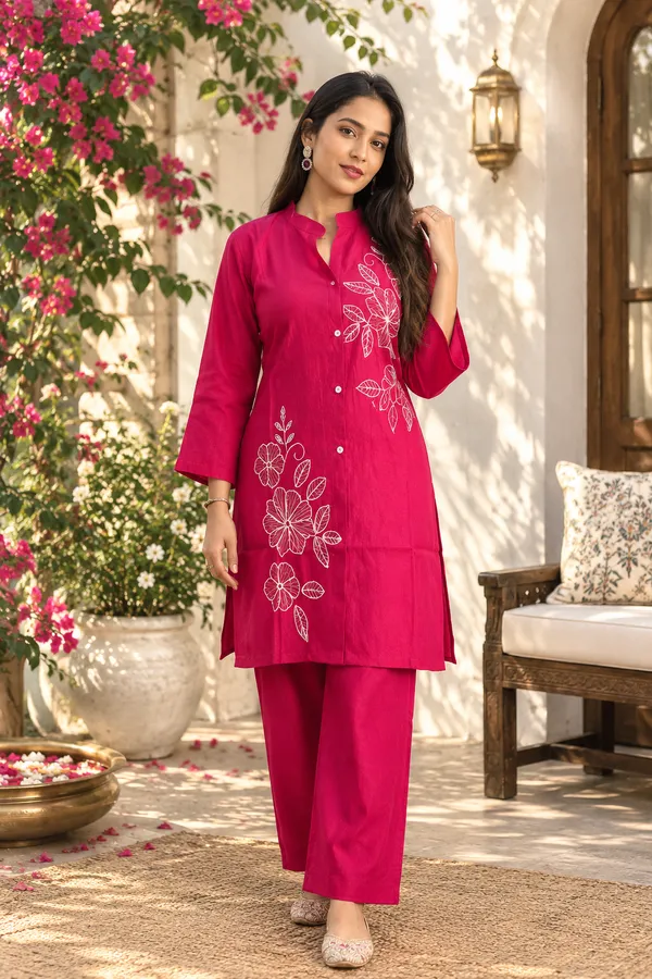Red_Crepe_Shirt_And_Trouser_Co_Ord_Set_For_Women