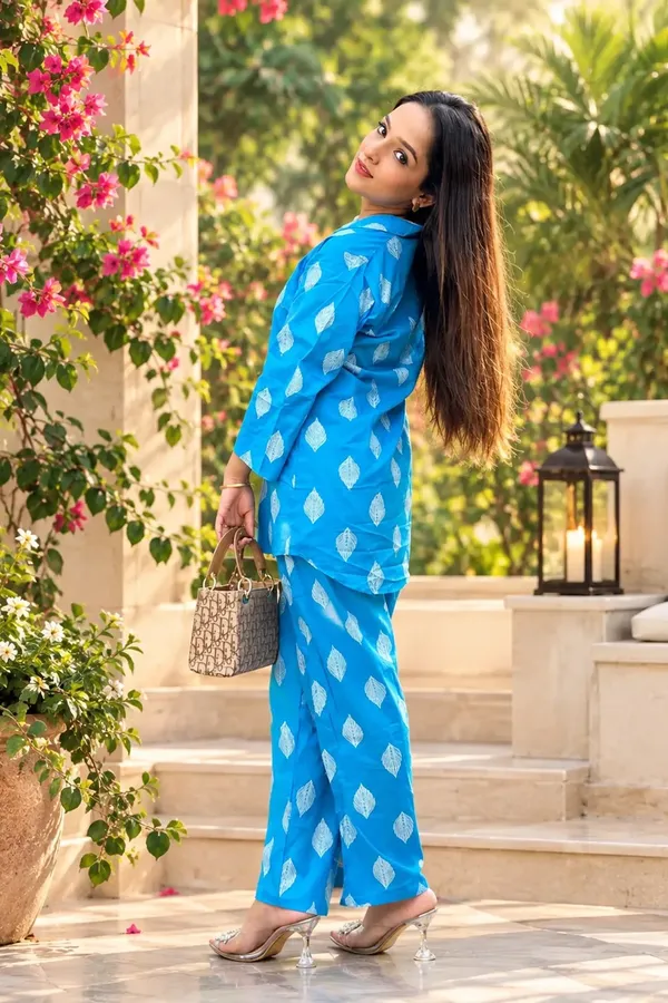 Blue_Cotton_Kurta_Set_For_Women