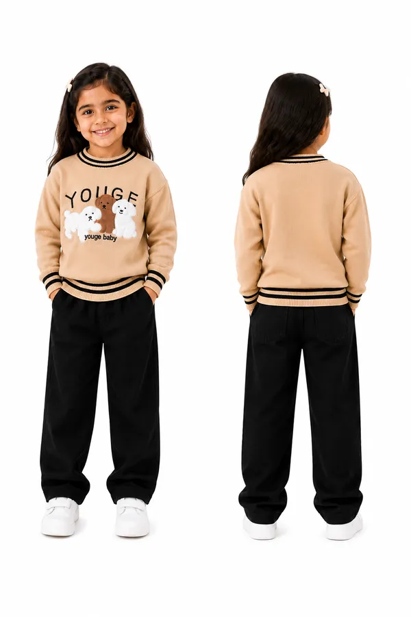 Beige_Casual_Sweater_For_Girls