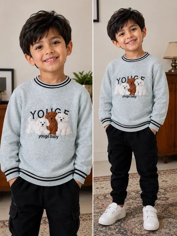 Grey_Casual_Sweater_For_Boys