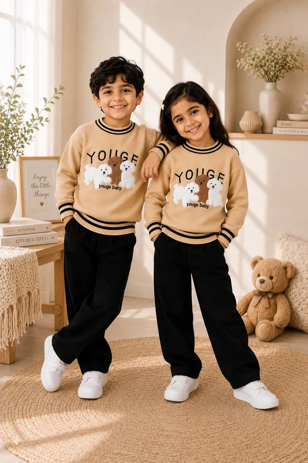 Beige_Printed_Relaxed_Fit_Sweater_For_Boy_And_Girl_Pack_Of_2