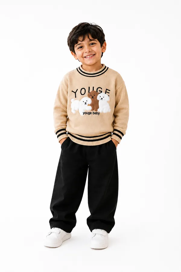 Beige_And_Black_Sweater_For_Boys