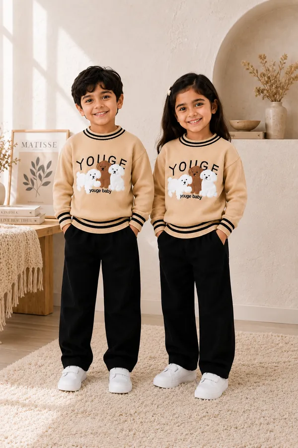 Beige_Printed_Relaxed_Fit_Sweater_For_Boy_And_Girl_Pack_Of_2