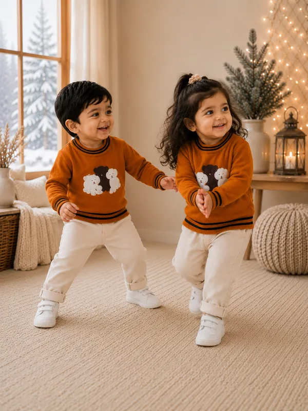 Orange_Printed_Sweater_For_Boy_And_Girl_Pack_Of_2