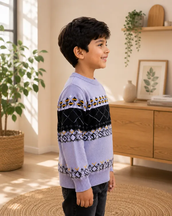 Lavender_Knitted_Regular_Fit_Sweater_For_Boys